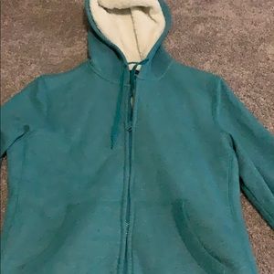 Faded glory fleece lined hooded zip up sweatshirt